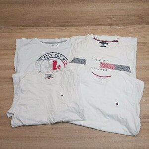 ◇ 《 TOMMY HILFIGER トミーヒルフィガー まとめ売り4点セット サイズS クルーネック 半袖 Tシャツ メンズ 》 E