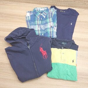 ◇ 《 RALPH LAUREN ラルフローレン まとめ売り4点セット キッズ サイズL14-16 パーカー シャツ Tシャツ メンズ 》 E