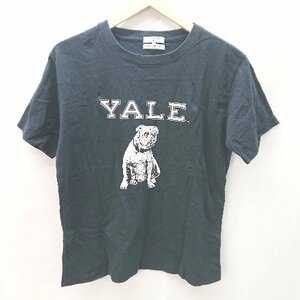 ◇ FREAKS STORE　フリークスストア カジュアルシンプルロゴ犬ロゴ　半袖 Tシャツ サイズM ネイビー レディース E