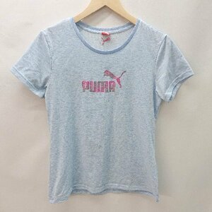 ◇ PUMAプーマ スポーティアウトドア 薄手生地速乾性 かわいい 半袖 Tシャツ 表記なし ブルー レディース E