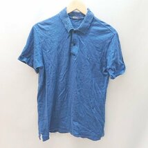 ◇ FRED PERRY フレッドペリー コットン100％ 半袖 ポロシャツ サイズM ブルー メンズ E_画像1