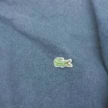 ◇ LACOSTE ラコステ 薄手 ブランドロゴ刺? シンプル カジュアル 長袖 ロンＴ サイズUS/M ネイビー メンズ E_画像4