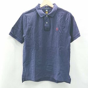 ◇ ◎ ●未使用● POLO RALPH LAUREN キッズ 子供服 ロゴ 半袖 ポロシャツ サイズL（14-16） ネイビー メンズ E