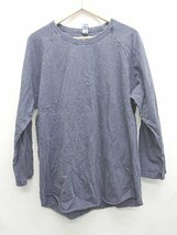 ◇ Good On 無地 カジュアル ゆったり 長袖 Tシャツ ブルー系 メンズ P_画像1