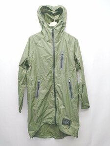 * * KiUkiu Zip up Logo simple long sleeve raincoat size F green group lady's P