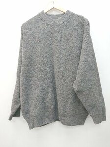 ◇ WYM LIDNM ウィム バイ リドム リブニット シンプル 無地 長袖 セーター サイズSMALL グレー系 メンズ P