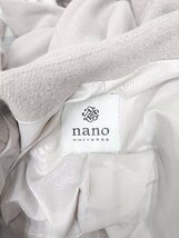 ◇ ◎ nano universe ナノ ユニバース ノーカラー ウール混 長袖 コート サイズ36 グレージュ系 レディース P_画像3