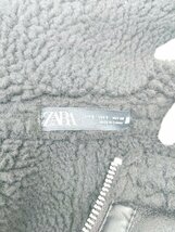 ■ ZARA ザラ 裏ボア ジップアップ 長袖 ブルゾン ジャンパー サイズEUR S ブラック メンズ P_画像3
