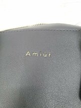 ◇ Amiur エミレ ロゴプリント シンプル 通勤 ハンドバッグ ブラック レディース P_画像5