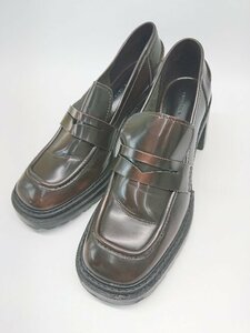 ◇ Charles&Keith チャールズアンドキース 厚底 シンプル ローファー ヒール サイズ39 ブラウン レディース P