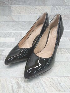 ◇ ROCKPORT ロックポート ポインテッドトゥ キレイめ ヒール パンプス サイズ22.0cm ブラック レディース P