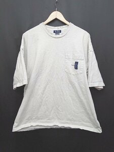 ◇ NAUTICA ノーティカ ロゴ刺繍 タグ カジュアル 半袖 Tシャツ サイズXXL グレー メンズ P