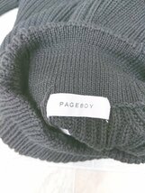 ◇ ◎ ●未使用● PAGEBOY ページボーイ ハイネック 畦編み 長袖 ミニ ニット ワンピース サイズF ブラック レディース P_画像3