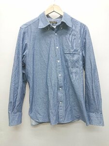 ◇ MACKINTOSH マッキントッシュ 無地 シンプル 定番 長袖 シャツ サイズLL ブルー メンズ P