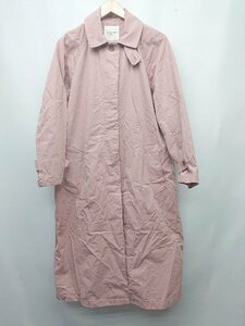◇ FREAK'S STORE フリークスストア ステンカラー コットン100% 薄手 長袖 コート サイズF ピンク レディース P