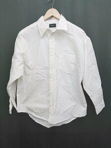 ◇ NOISESCAPE ノイズスケープ カジュアル シンプル ナイロン 長袖 シャツ サイズS ホワイト メンズ P