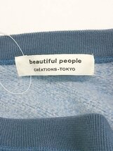 ◇ beautiful people ビューティフルピープル プルオーバー カシミア混 長袖 トレーナー サイズ36 ブルー系 レディース P_画像3