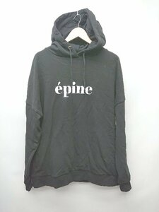 ◇ epine×Mickey コラボ プルオーバー オーバーサイズ 長袖 パーカー サイズM ブラック レディース メンズ P