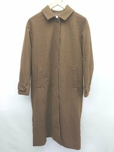 ◇ chocol raffine robe ステンカラー ロング バックスリット 長袖 コート サイズF ブラウン レディース P