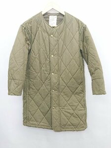 ◇ Spick and?Span キルティング ジップアップ ノーカラー 長袖 ブルゾン ジャンパー サイズ36 カーキ系 レディース P