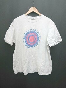 ◇ BROKEN BASE ブロークンベース オーバーサイズ 春夏 ロゴ プリント 半袖 Ｔシャツ サイズL ホワイト メンズ P