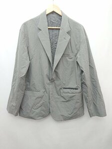 ◇ A+?TOKYO エープラストウキョウ ナイロン フロントボタン 長袖 テーラード ジャケット サイズ3 グレー メンズ P