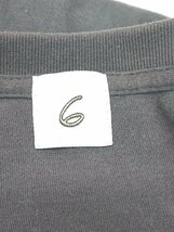 ◇ 6 ROKU UNITED ARROWS プリント シンプル カジュアル 長袖 Tシャツ カットソー サイズＭ チャコールグレー レディース P_画像3