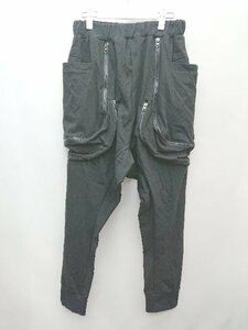 ◇ Unpluggedmuseum デザインポケット ウエストゴム サルエルパンツ ブラック メンズ P