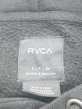 ◇ RVCA ルーカ ロゴ刺繍 フーディ カジュアル 長袖 プルオーバー パーカー サイズS ブラック ホワイト メンズ P_画像3