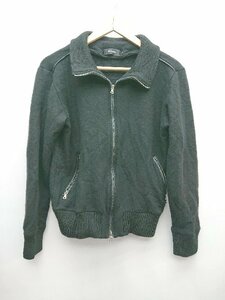 ◇ ARTISAN アーチザン ジップアップ カシミア混 パイピング 長袖 ジャケット サイズＭ ブラック レディース P