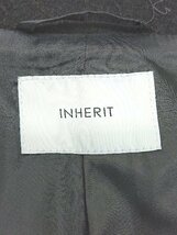 ◇ INHERIT ×TASMNIA WOOL ウール混 ステンカラー 通勤 長袖 コート サイズS ブラック メンズ P_画像3