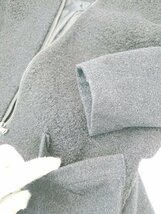 ◇ Khaju カージュ 切替 ウール 秋冬 ジップアップ 長袖 ノーカラー コート サイズ38 ブラック レディース P_画像6