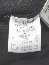 ◇ ◎ tocco closet レース ニット 切替 Vネック 七分袖 膝丈 ワンピース サイズＭ ブラック レディース P_画像4