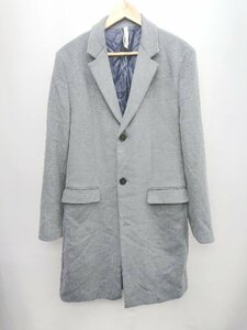 ◇ ZARA MAN ザラ マン シンプル 通勤 バックスリット 長袖 チェスターコート サイズEUR L USA L MEX 42 グレー メンズ P