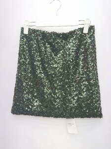 * * * unused * JOURNAL STANDARD tag attaching spangled mini height trapezoid skirt size F green lady's P