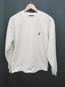 ◇ KANGOL × BEAMS HEART コラボ ボア クルーネック プルオーバー 長袖 カットソー サイズS ホワイト メンズ P