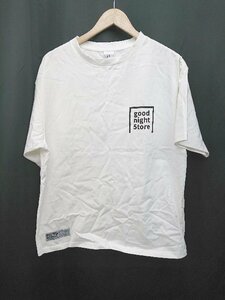 ◇ goodnight5tore ロゴ シンプル ゆったり 半袖 Tシャツ カットソー サイズFREE ホワイト メンズ P