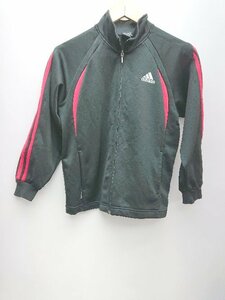 ◇ adidas アディダス キッズ 子供服 スポーツ 長袖 ブルゾン ジャンパー サイズ140 ブラック メンズ P