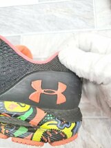 ◇ UNDER ARMOUR アンダーアーマー 3025074-001 スニーカー シューズ サイズ24.0 ブラック オレンジ レディース P_画像6