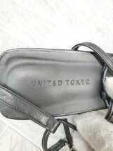 ◇ UNITED TOKYO ユナイテッド トウキョウ スクエアトゥ キレイめ ヒール サンダル サイズ2 ブラック レディース P_画像6