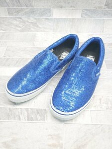 * VANS Vans украшен блестками V98SPANGLE2 туфли без застежки обувь размер 23.5cm голубой женский P