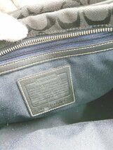 ◇ COACH コーチ キャンバス シグネチャー 6097 ストラップ ハンド トート バッグ ブラック系 レディース E_画像5