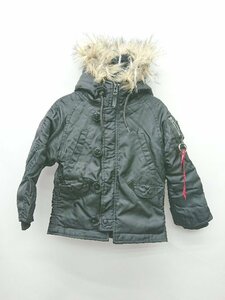 ◇ ALPHA INDUSTRIES アルファインダストリーズ キッズ 子供服 長袖 ジャケット サイズ100 ブラック レディース メンズ P