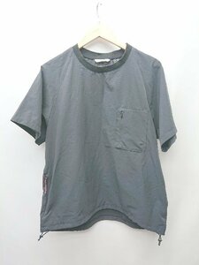 ◇ NANGA ナンガ シンプル カジュアル 長袖 Tシャツ カットソー サイズS チャコールグレー メンズ P