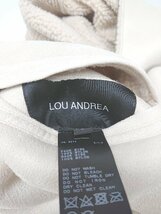 ■ Lou Andrea ルーアンドレア リバーシブル 長袖 Mouton Fake Hood Coat サイズS ベージュ レディース P_画像3