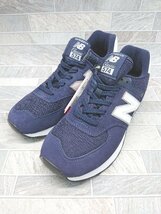 ◇ ◎ ●美品● new balance ニューバランス ML574EN2 スニーカー シューズ サイズ27.5cm ネイビー メンズ P_画像1