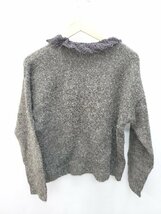 ◇ ◎ SM2 サマンサ モスモス 2WAY プルオーバー かわいい 長袖 ニット セーター サイズF ダークグレー系 レディース P_画像2