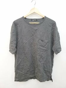 ◇ MAIN ATTRACTION メインアトラクション クルーネック 無地 半袖 Tシャツ カットソー サイズ2 ダークグレー系 メンズ P