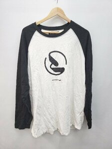 ◇ SUNDAYOFFCLUB サンデイオフクラブ ラグラン オーバーサイズ 長袖 Ｔシャツ サイズXL ホワイト ブラック メンズ P