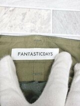 ◇ FANTASTICDAYS ファンタスティックデイズ シンプル カジュアル クロップド丈 タックパンツ サイズ46 カーキ系 メンズ P_画像3